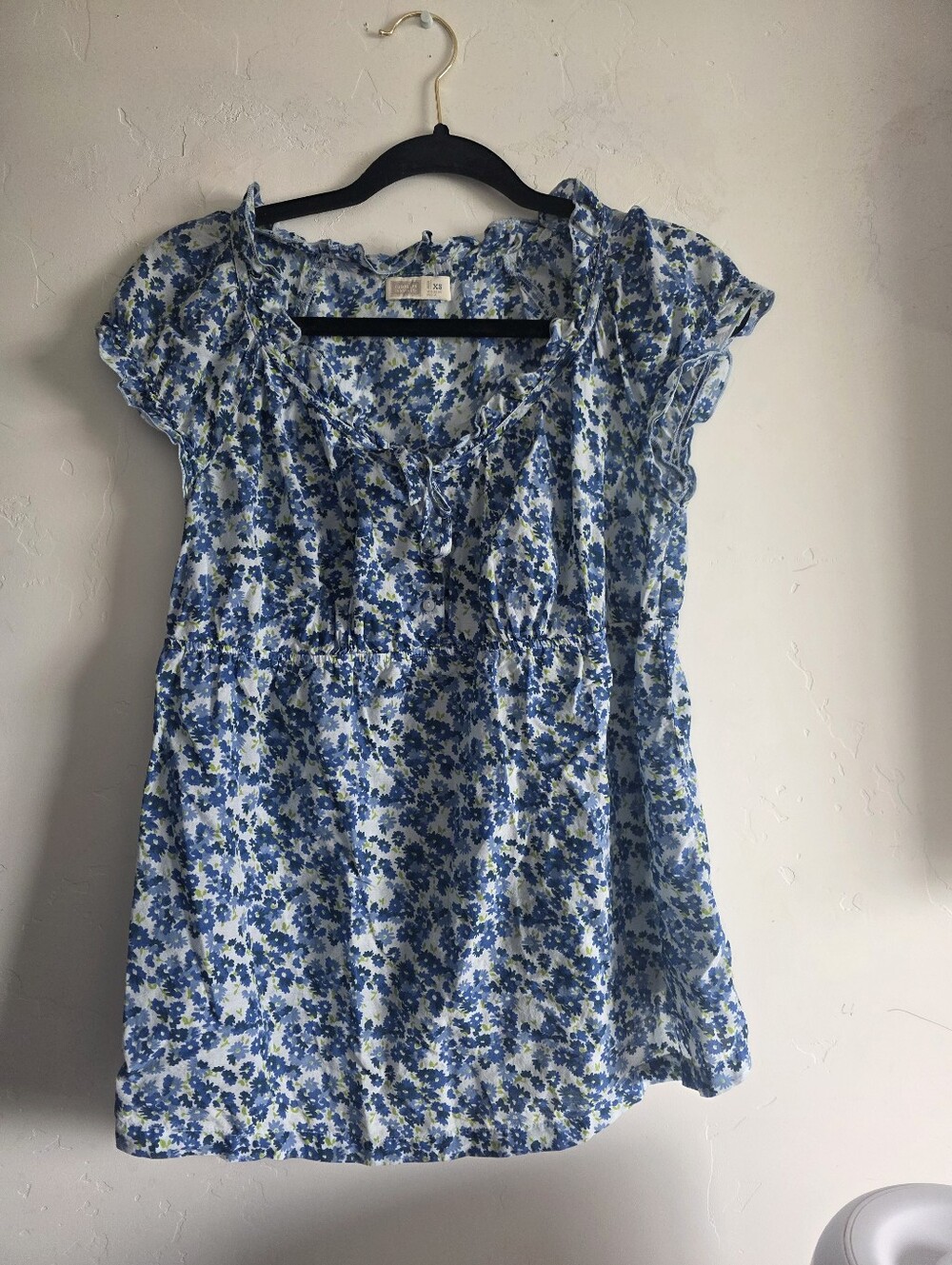 Old Navy Maternity Blue Floral Empire Waist Tunic